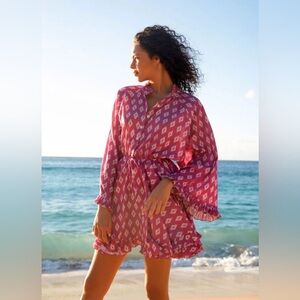Charina Sarte Irina Dress in Fuchsia Diamond Ikat Print